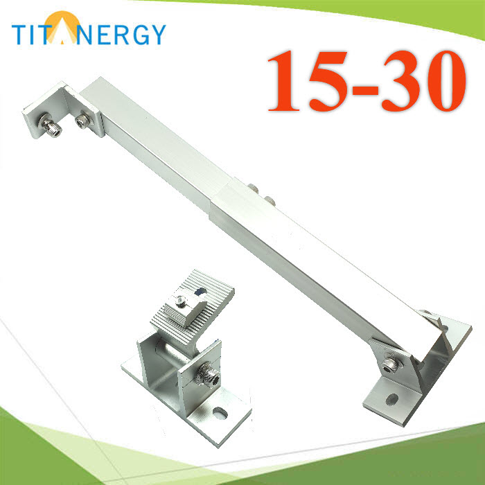ชุดยึดแผงโซลาร์ แบบขาตั้งปรับองศา ขาเตี้ย ขาสูง 15-30 อย่างละชุดTilt Kit 15-30 Aluminum alloy Al6005-T5 and Stainless steel 304