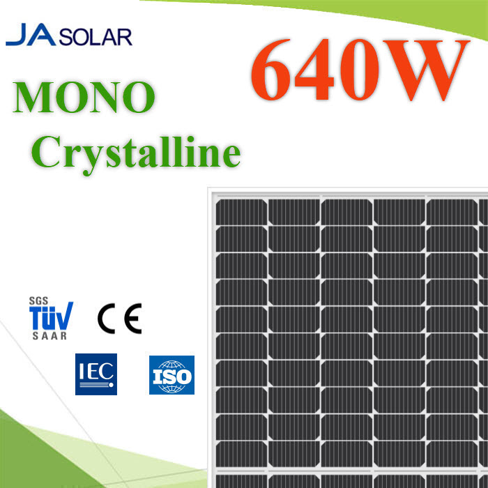 JASOLAR 640W แผงโซลาร์เซลล์ Mono crystalline Half Cell  Solar Module HIP640W JASOLAR High Efficiency Solar Mono Crystalline Half Cell