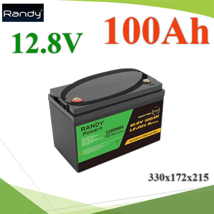 Battery Lithium 12.8V 100Ah แบตเตอรี่โซลาร์เซลล์ Solar LiFePO4 1280Wh BMSLithium Battery 12.8V 100Ah Solar LiFePO4 1280Wh with BMS