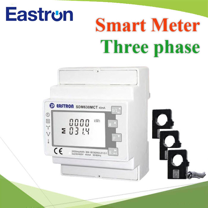 สมาร์ทมิเตอร์ 3 phase SDM630MCT Eastronส่งสัญญาณ RS485 มิเตอร์กันย้อน Growatt Deye SolisEastron SDM630MCT Smart Meter 3 phase  RS485 wire connect Growatt Deye Solis