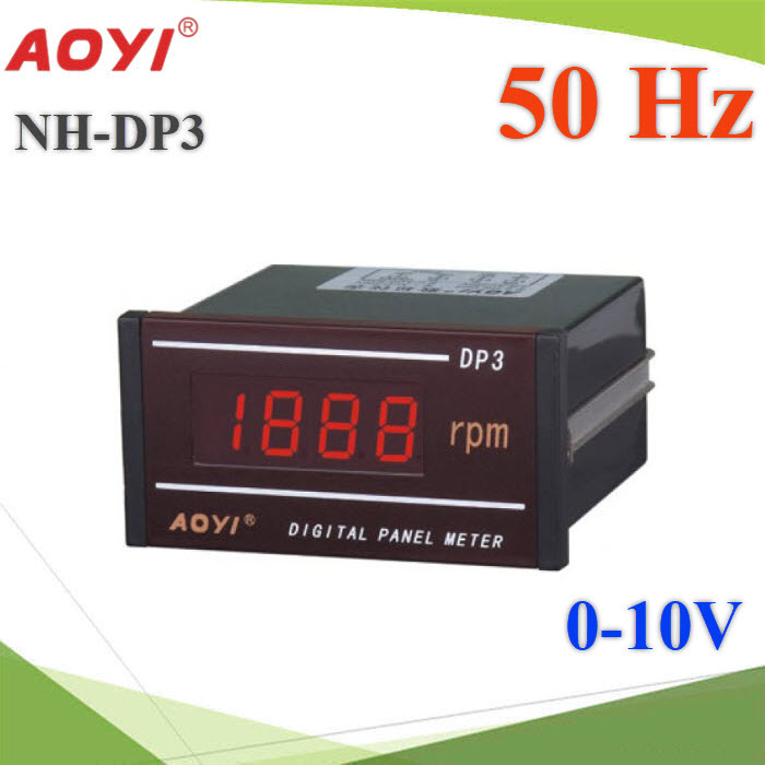 50Hz มิเตอร์ดิจิตอล NH-DP3 วัดความถี่ไฟฟ้า รับสัญญาณ DC0-10V ไฟเลี้ยงอุปกรณ์ AC220VNH-DP3 Digital Panel Meter 50Hz Signal 0-10V DC Power AC 220V