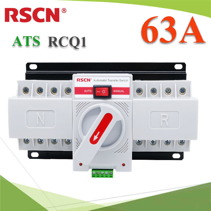 4P ATS เบรกเกอร์สวิทช์ 2 ทาง RCQ1 AC สลับไฟอัตโนมัติ Automatic transfer switch RSCN 63A 4P ATS เบรกเกอร์สวิทช์ 2 ทาง RCQ1 AC สลับไฟอัตโนมัติ Automatic transfer switch RSCN 63ARCQ1 4P 3Phase ATS 63A RSCN Automatic transfer switch ATS MCB model