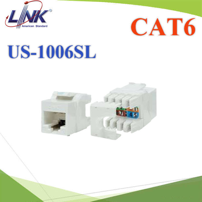 CAT6 RJ45 Modular Jack US-1006SL Slim whiteUS-1006SL CAT6 RJ45 Modular Jack  Slim white