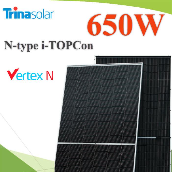 แผงโซลาร์เซลล์ 650WN-type i-TOPCon Solar MonoCrystalline  650W N-type i-TOPCon Solar MonoCrystalline  