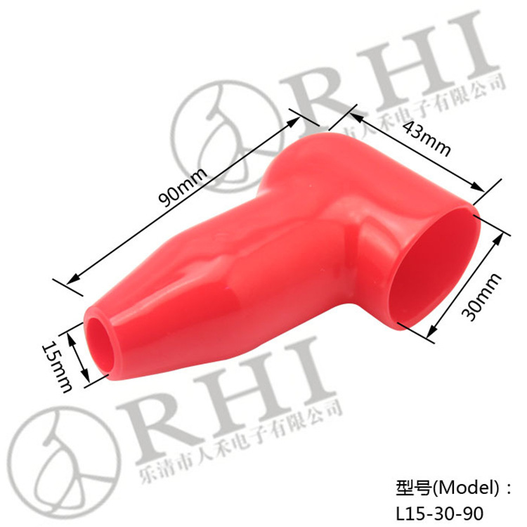 L15-30-90 ยางหุ้มขั้วแบตเตอรี่ แบบกลม สายไฟโตนอก 15mm. ขึ้นไป สีแดงBattery Terminal cover RED model L15-30-90