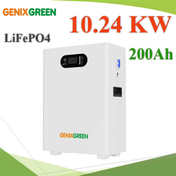 แบตเตอรี่ ระบบโซลาร์เซลล์ GENIXGREEN ES-BOX12Plus LiFeOP4 51.2V 10.24KWH 200AhES-BOX12Plus Battery Solar GENIXGREEN LiFeOP4 51.2V 10.24KWH 200Ah
