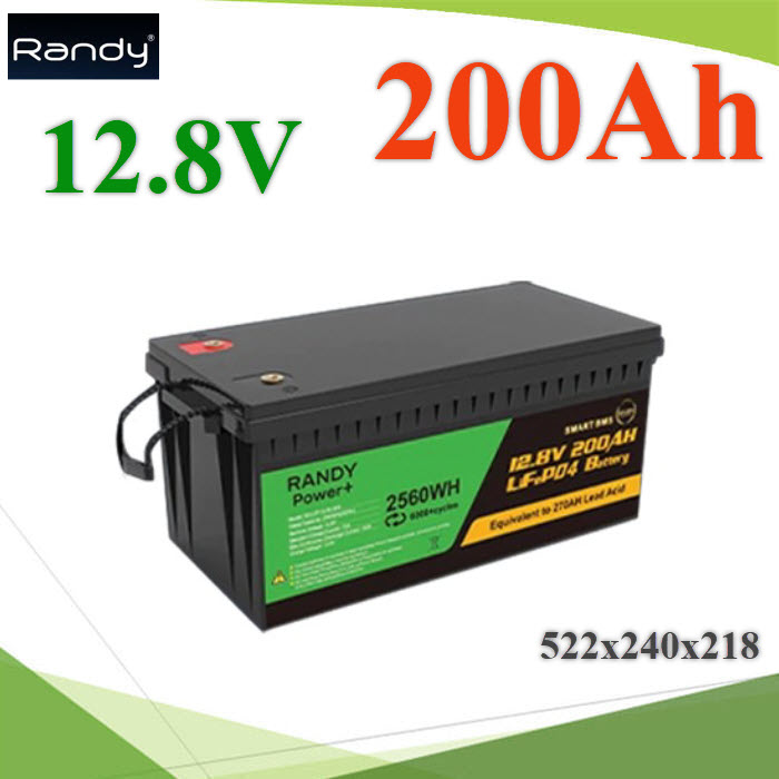 แบตเตอรี่ลิเธียม LiFePO4 12.8V 200Ah แบตเตอรี่ SolarCell Randy BMS (0) แบตเตอรี่ลิเธียม LiFePO4 12.8V 200Ah แบตเตอรี่ SolarCell Randy BMSLithium Battery 12.8V 200Ah Solar LiFePO4 with BMS