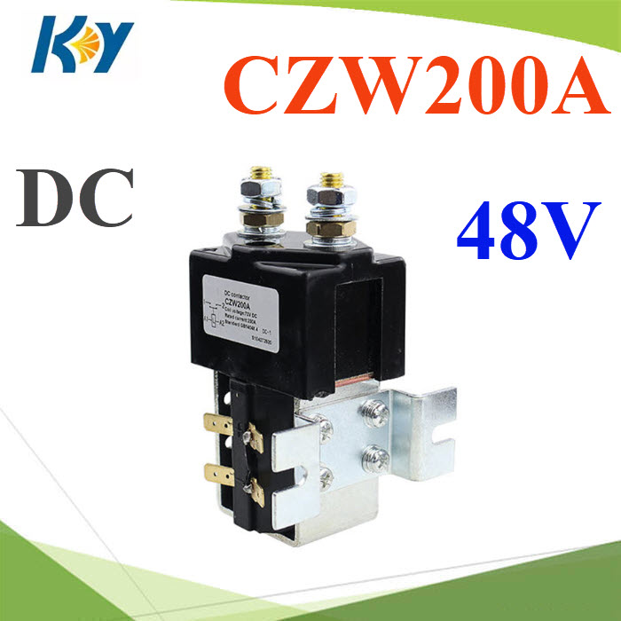 คอนแทค CZW200A 48V สำหรับรถยกไฟฟ้ารถบรรทุกแบตเตอรี่เรือCZW200A 48V DC Contactor Power Relay for Car Electric Forklift Trucks Ships Battery