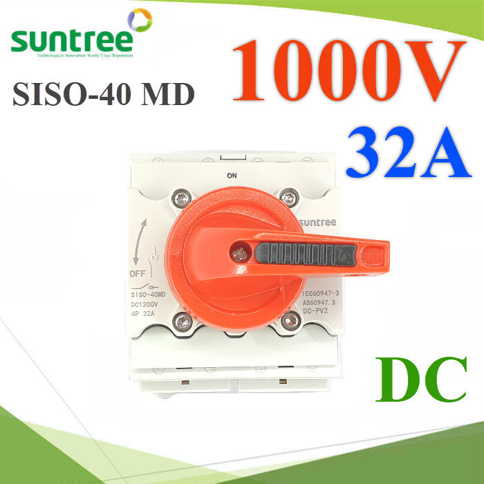 SISO-40 MD Isolation Switch 1000V DC 32A Solar DC Breaker SUNTREESISO-40 MD Isolation Switch 1000V DC 32A Solar DC Breaker SUNTREE