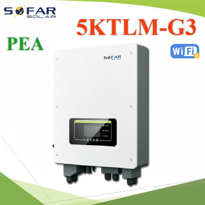 กริดไท อินเวอร์เตอร์ SOFAR Solar 3 phase รุ่น 5.5KTL-X 2MPPT 240-840VSOFAR 5.5KTL-X On-Grid Inverter PEA List 2 MPPT 3 Phase