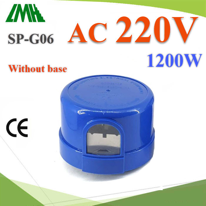 โฟโต้สวิทช์  AC 220V 1200W เปิดไฟอัตโนมัติตอนกลางคืน (ไม่รวมฐาน)Auto On Off Light Control switch Sensor AC 220V 1200W Without base