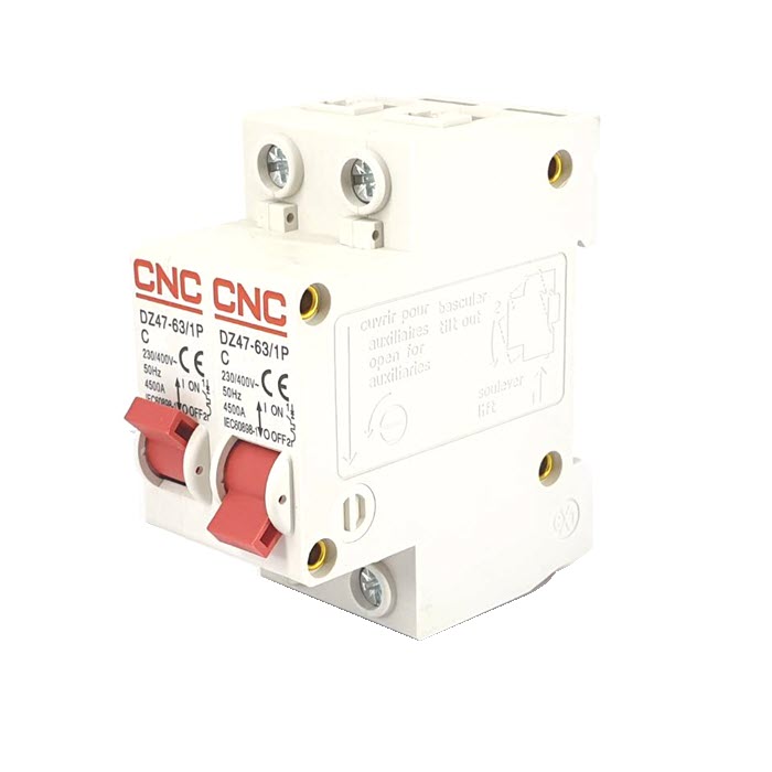MTS เบรกเกอร์สลับไฟ 2 ทาง CNC ระบบไฟ AC MCB แบบ 1Pole ฝั่งซ้ายและฝั่งขวา 25A
