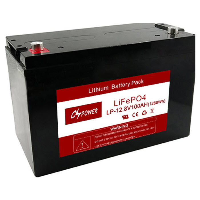 Battery Lithium 12.8V 100Ah แบตเตอรี่โซลาร์เซลล์ Solar LiFePO4 1280Wh BMS