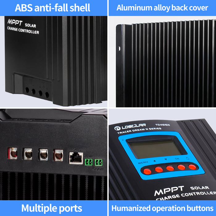 โซลาร์ชาร์จ MPPT 60A LDSOLAR 3200W 12V 24V 48V AUTO พร้อม RS485 DRY-Contact