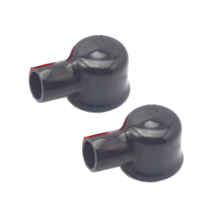 L12-22-43 ยางหุ้มขั้วแบตเตอรี่ แบบกลม สายไฟโตนอก 12mm. 25 Sq.mm. แพคคู่ สีดำ-ดำ