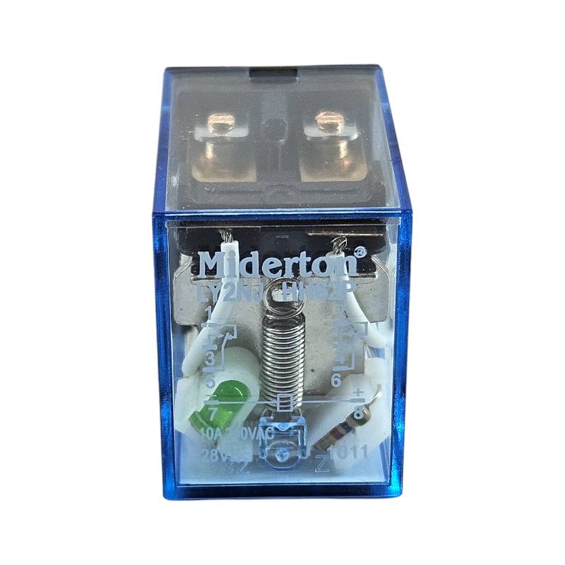 รีเลย์ 8 ขา คอยล์ 24VDC ตัดต่อวงจรไฟฟ้า 10A 240VAC หรือ 28VDC (ไม่รวมฐาน)