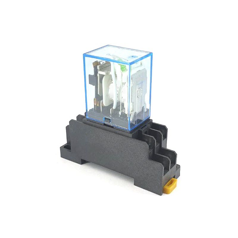 รีเลย์ 8 ขา คอยล์ 24VDC ตัดต่อวงจรไฟฟ้า 10A 240VAC หรือ 28VDC (ไม่รวมฐาน)