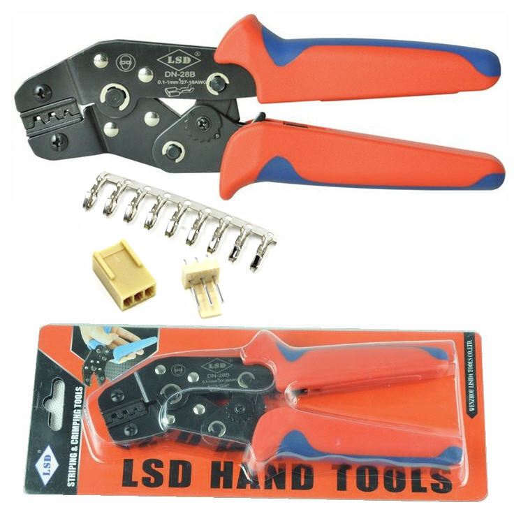 คีมย้ำหางปลา DN-28B ย้ำข้อต่อสายไฟ PIN KF-2510 terminal ขนาด 0.25-1 Sq.mm.